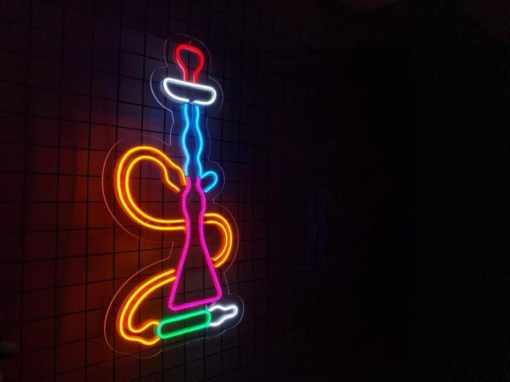 Dekoratif Nargile Tasarım Neon Led Tabela