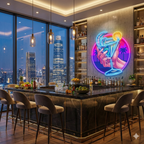 Tropik Kokteyl Neon Art –  Baskı – Neon Led Tabela