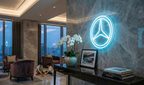 Mercedes-Benz Logolu Yuvarlak LED Neon Tabela