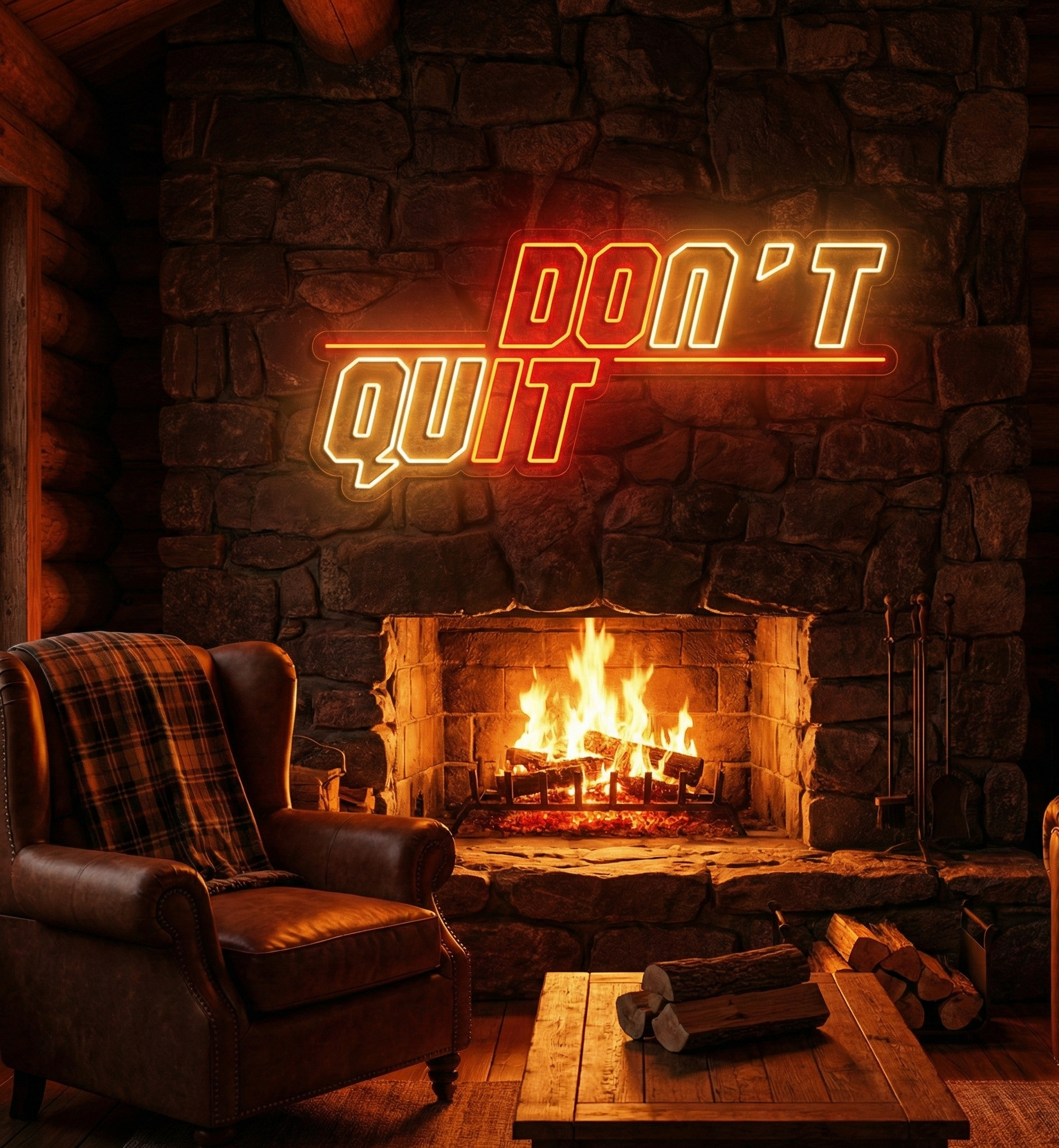 DON'T QUIT / DO IT Neon Duvar Dekoru