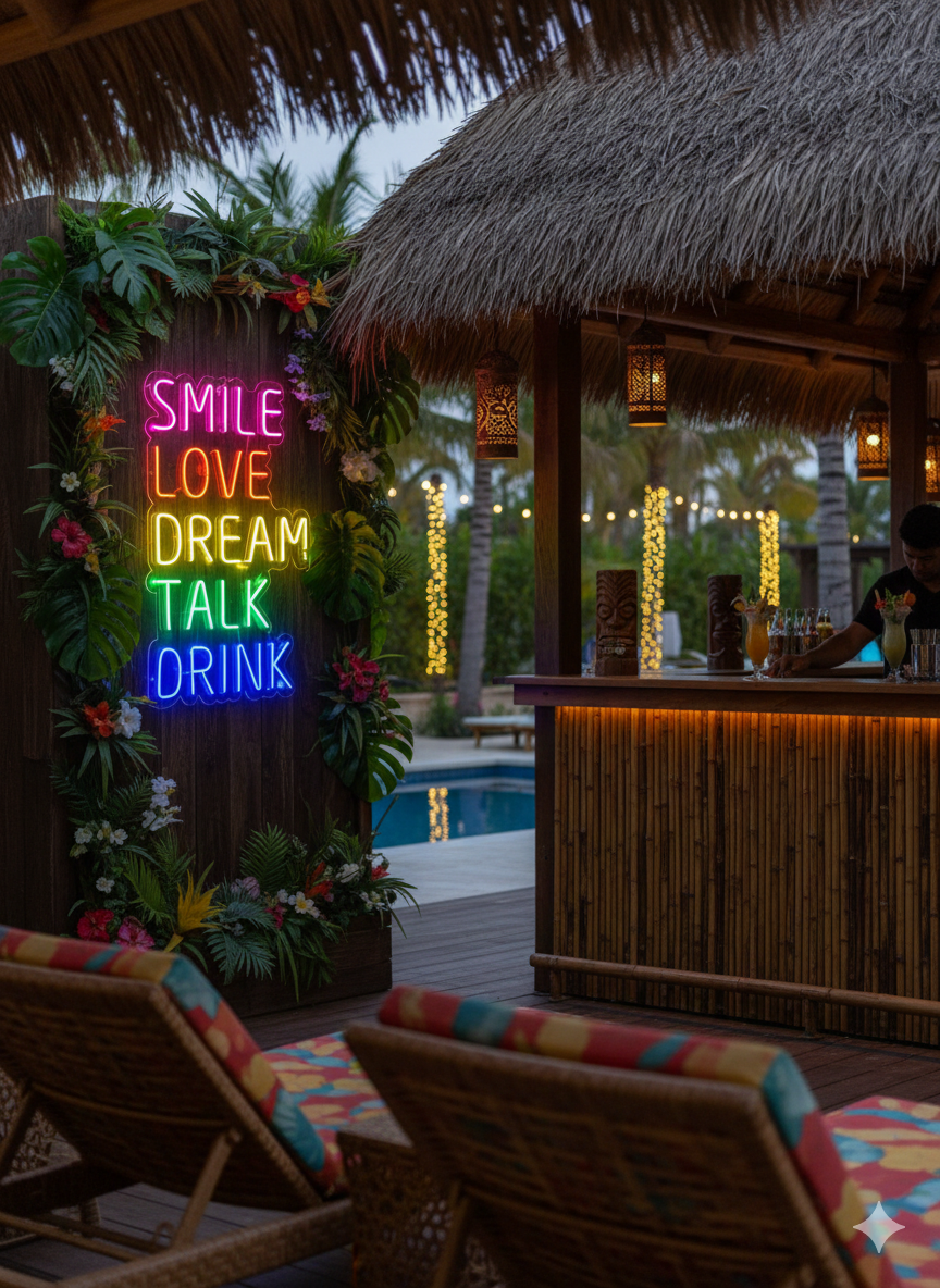 Gökkuşağı Renkli Smile Love Dream Tasarım Neon Led Tabela