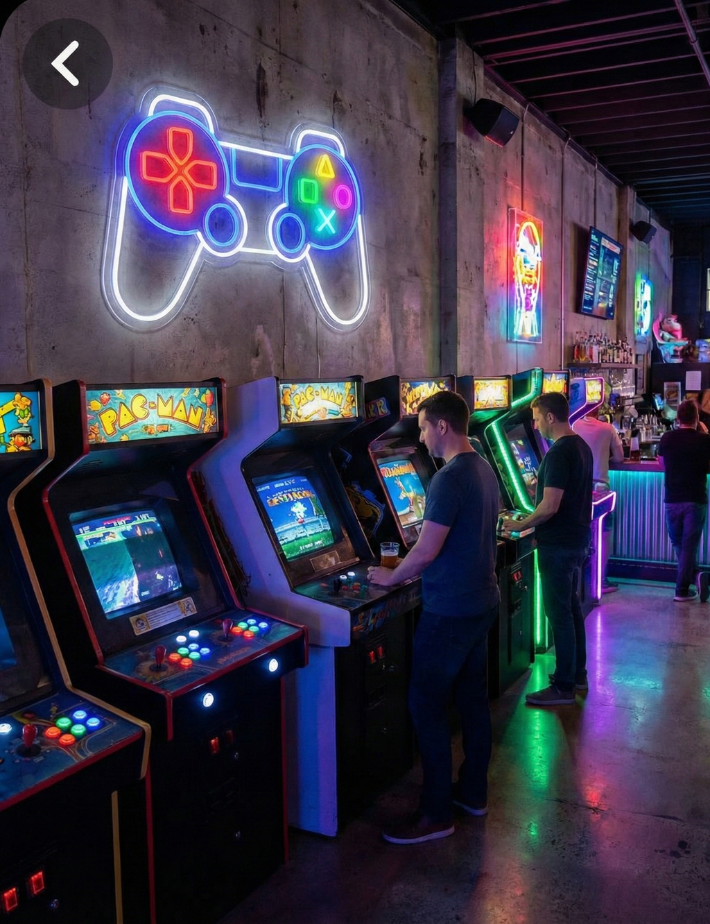 LED Neon PlayStation Oyun Kumandası Duvar Tabelası