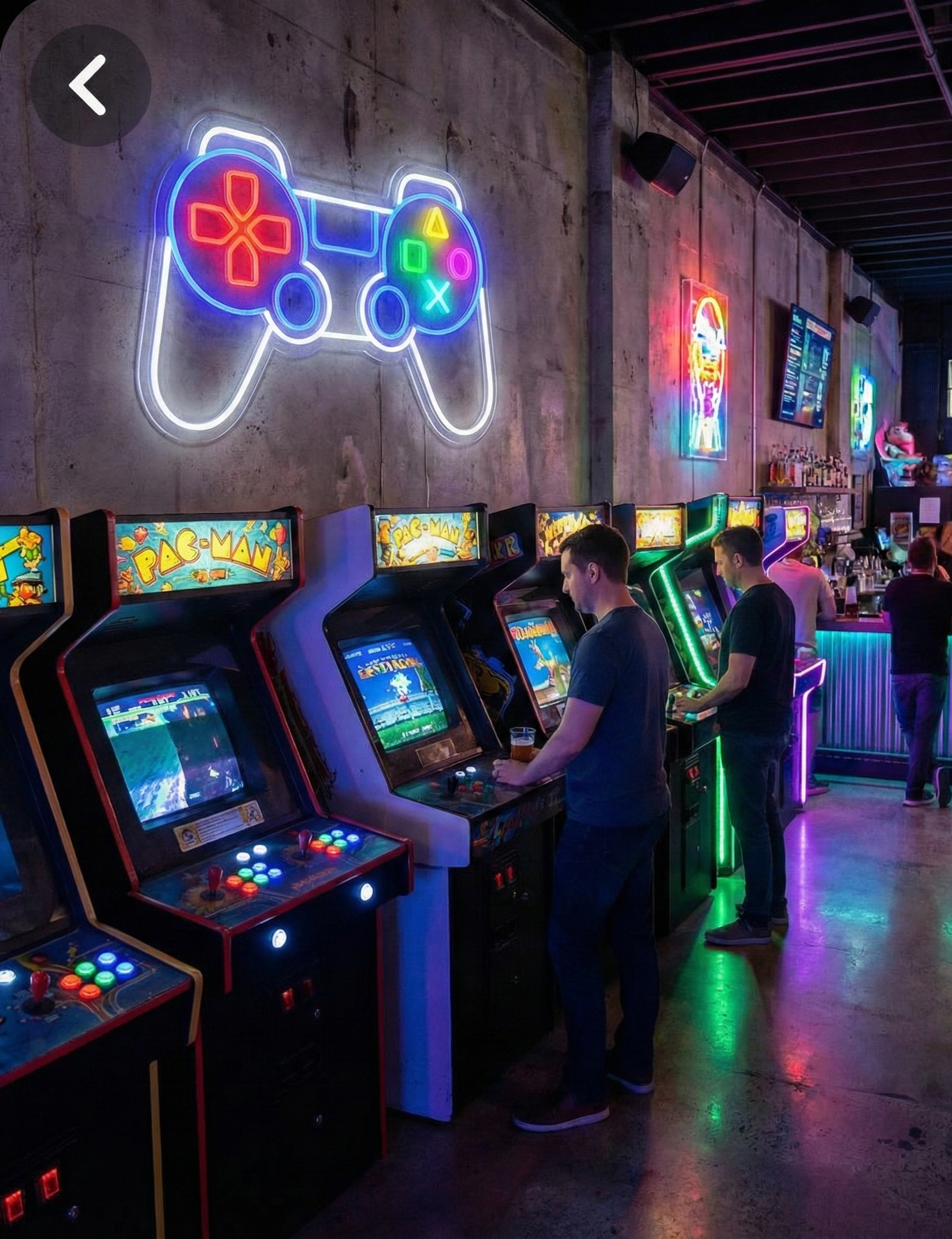 LED Neon PlayStation Oyun Kumandası Duvar Tabelası