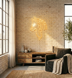 Asil Kurt Figürlü Özel Tasarım LED Neon Tabela