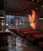 Anka Kuşu (Phoenix) Tasarımlı  LED Neon Duvar Tabelası