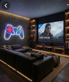 LED Neon PlayStation Oyun Kumandası Duvar Tabelası