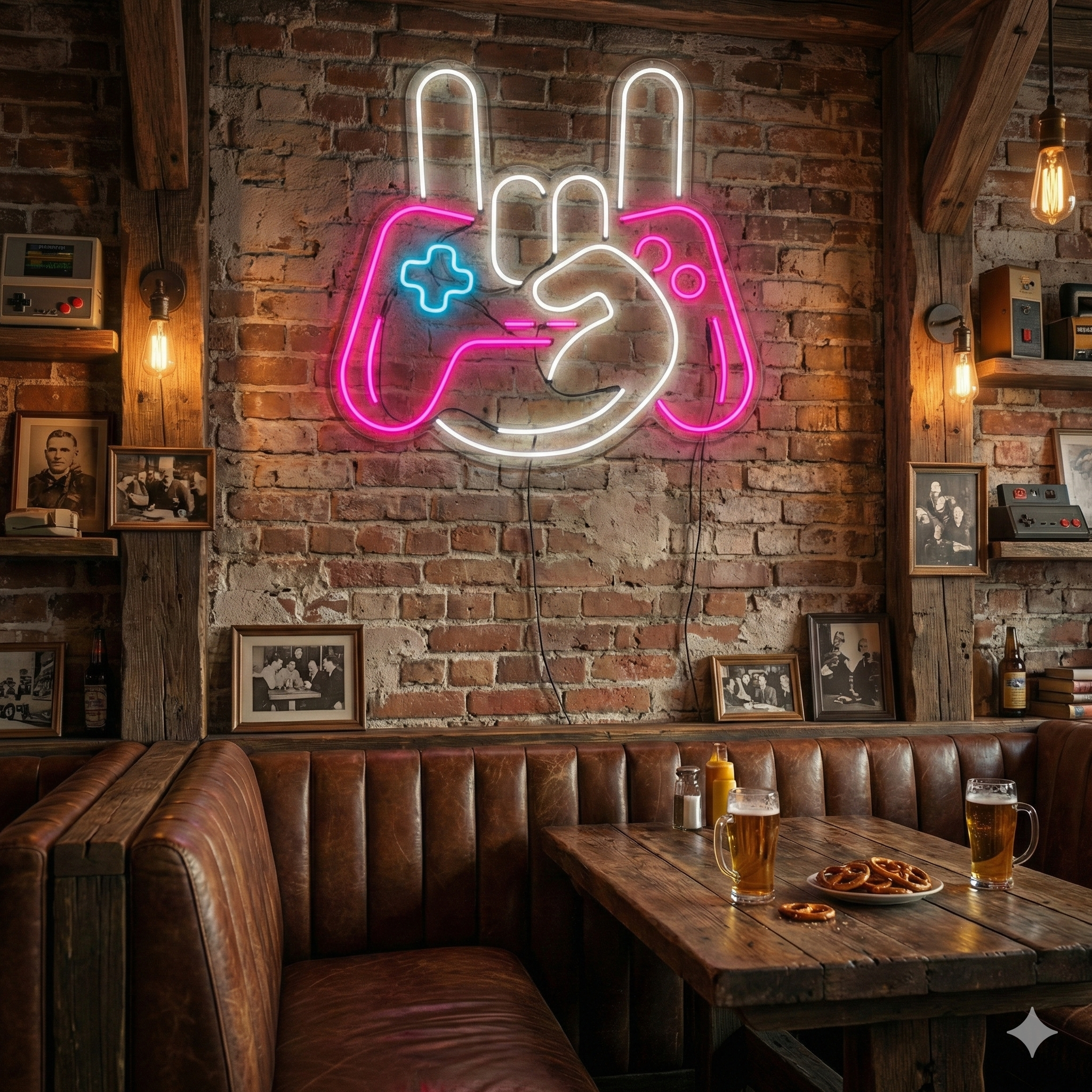 Gamer Rock On Neon Duvar Tabelası