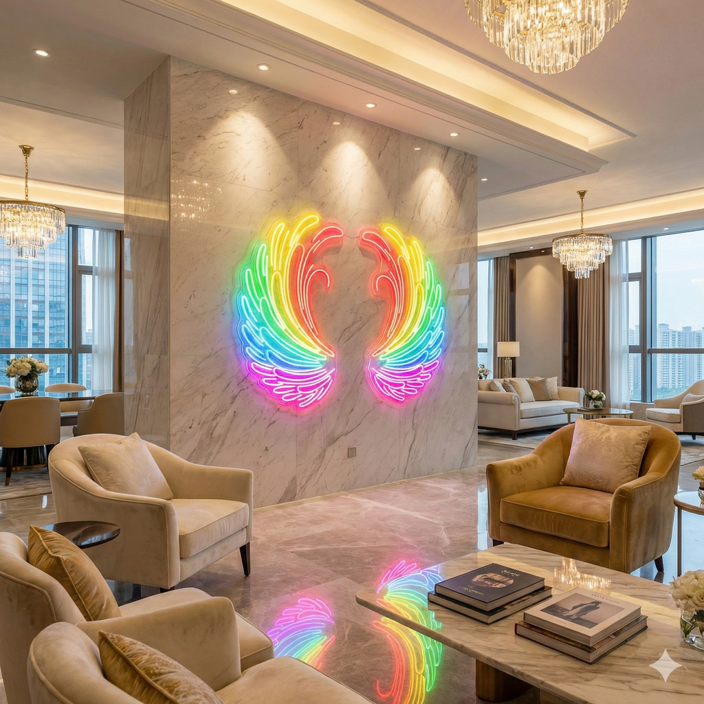 Gökkuşağı LED Neon Kanatlar
